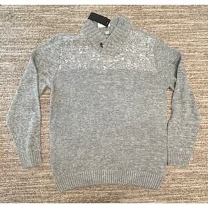 NWT Method Gray Heather Mens Pullover Cowl Sweater Size XL
